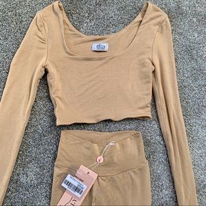 Oh Polly Long Sleeve Crop Top & Leggings Set